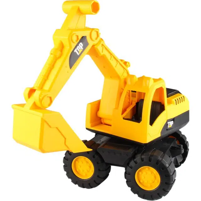 启蒙积木 工程车系列套装挖掘车 推土车 挖土车 装卸车 玩具