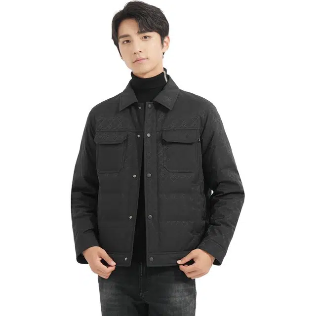 利郎 轻薄商务冬季翻领羽绒服 男款