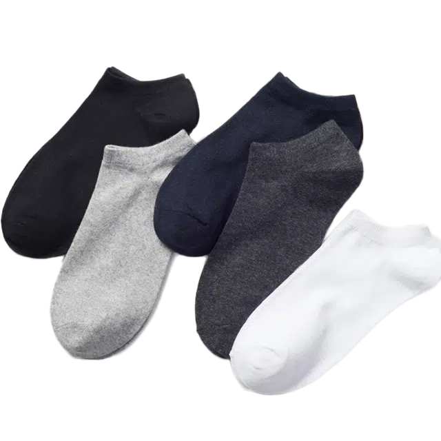 水中花 袜子薄款浅口隐形棉袜防臭防汗船袜纯色百搭短袜 男款