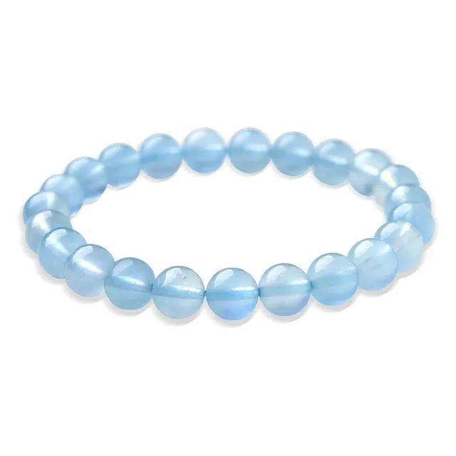 谧月珠宝 海洋蓝 国潮国风冷淡风佛珠小众高级精致 温婉清冷感轻奢温柔出游 水晶 玉石手串 男女同款情侣款