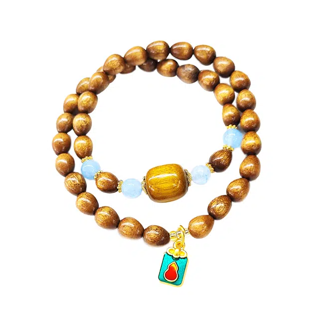 素于 国风新中式小众设计高级感百搭好事发生招财进宝节节高升转运上岸顺利发财 阴沉木 手串 男女同款情侣款