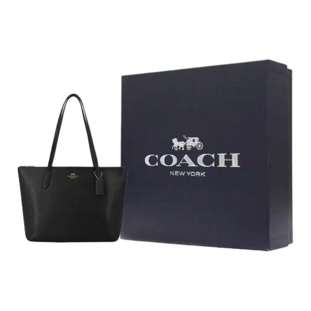 COACH Zip Top Tote 30 Black