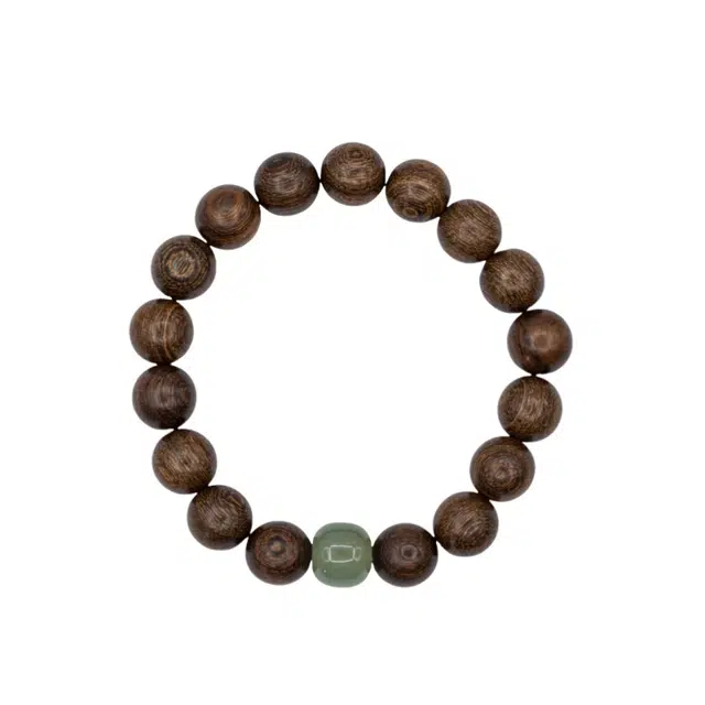 宣华意 沉水级 佛珠文玩转运珠#好运串珠盘玩 金丝檀木 手串 女款