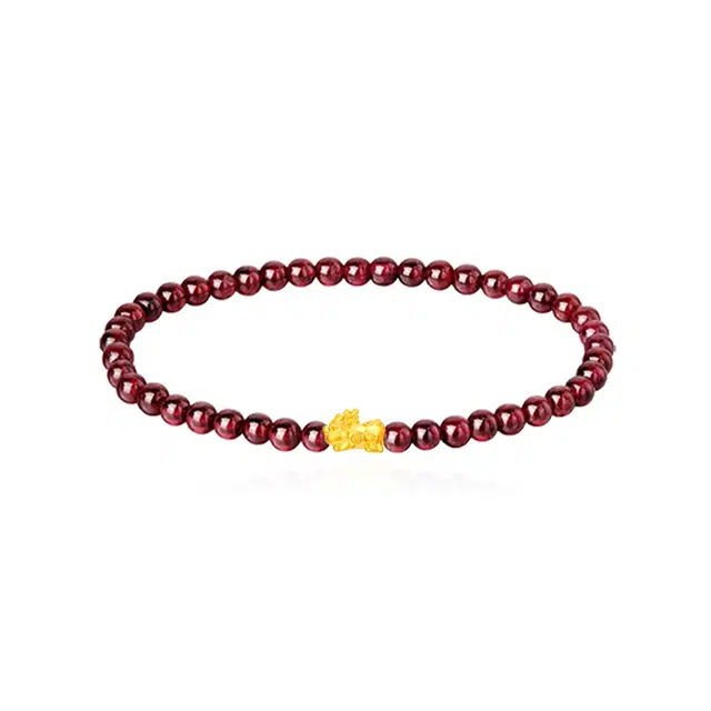 【赠暴富手机贴】 重庆金店 国潮新中式招财纳福吉祥顺遂本命年精致轻奢优雅气质小众设计 琉璃 手串 男女同款情侣款