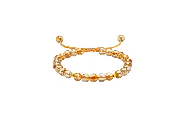 周六福 【聚财之石】招财小霸王转运#好运正能量天然 黄水晶 手串 女款