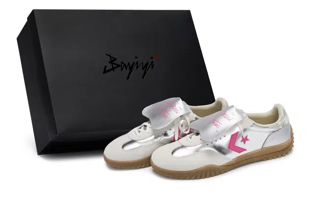 Converse Run Star Trainer White Silver Pink