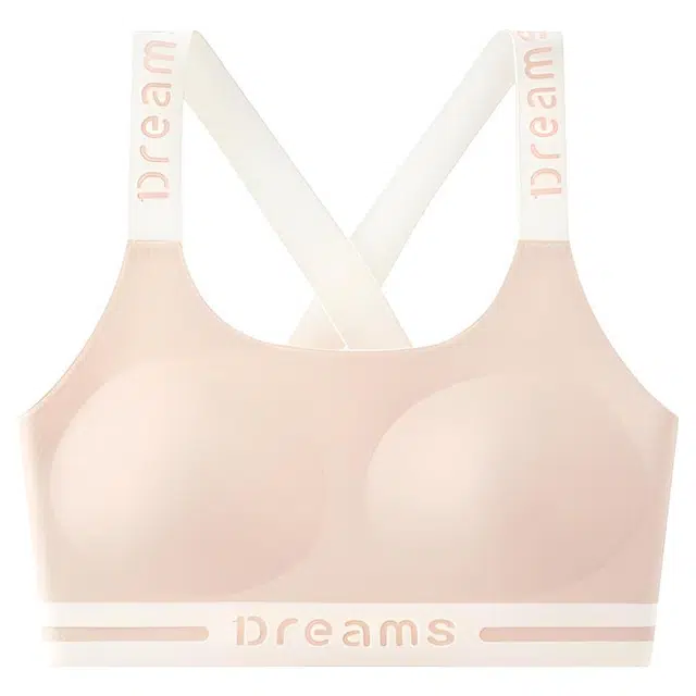 戴维诗 防震字母交叉美背无钢圈固定薄杯内衣吊带文胸 女款