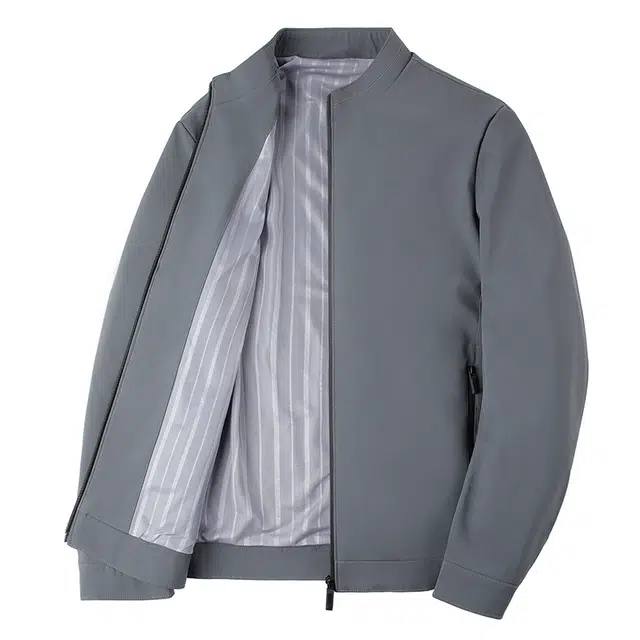 老爷车 立领防风商务休闲纯色散口袖长袖宽松型夹克 男款