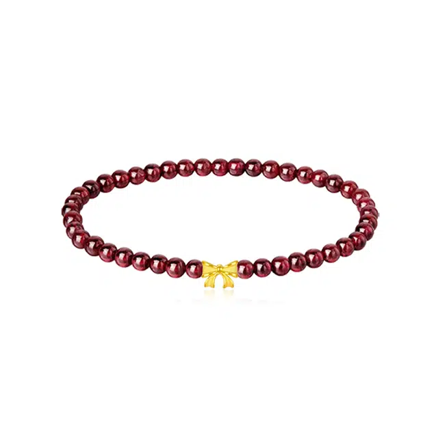 重庆金店 蝴蝶结 国潮新中式招财纳福吉祥顺遂本命年精致轻奢优雅气质小众设计转运珠 琉璃 手串 男女同款情侣款