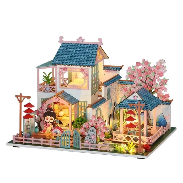 喜顽童 创意小屋桃花坞别墅建筑房 拼装模型