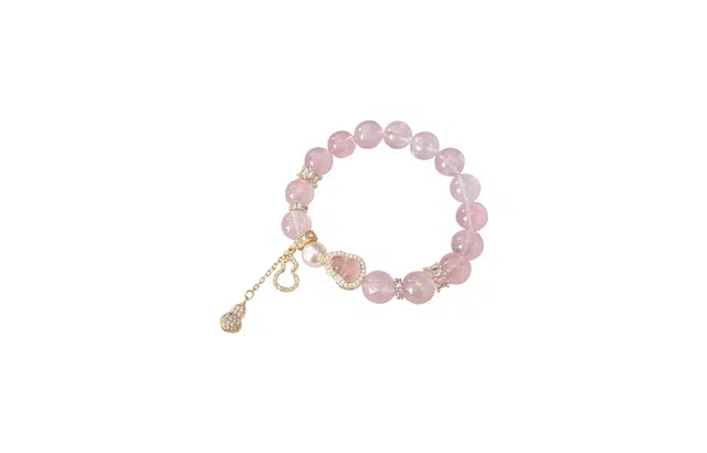 迎百宝 鎏光粉彩 浪漫之石转运珠福禄顺遂葫芦 仙气优雅精致氛围感新中式国风 招桃花旺人气 粉水晶 手串 男女同款情侣款