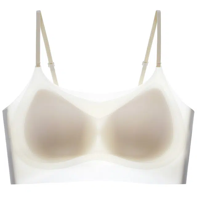 戴维诗 薄款夏季无痕冰丝凉感小胸聚拢无钢圈隐形美背抹胸文胸 女款