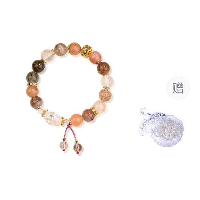 谧月珠宝 平静心灵学业进步上岸转运珠旺事业招财暴富平安顺遂正缘招桃花礼盒好运天然 多色水晶 手串 男女同款情侣款