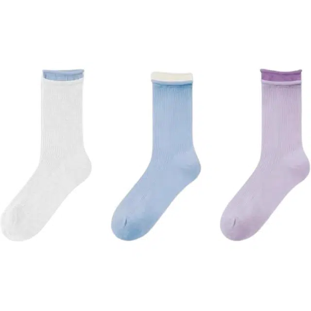 十三日季 轻薄透气丝滑触感健康抑菌纯色简约中筒袜 女款