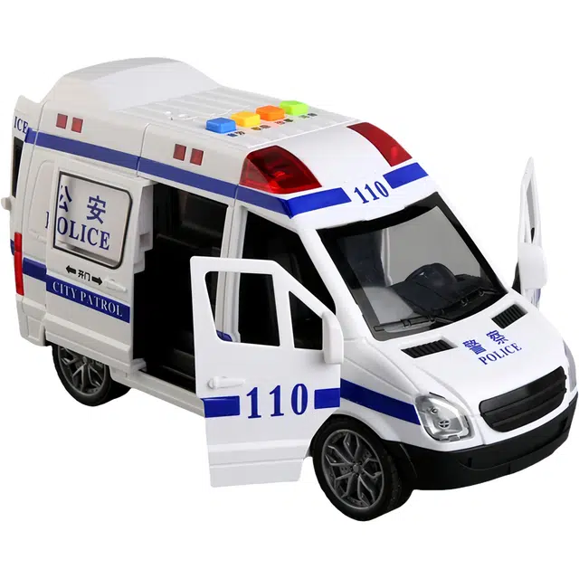 贝贝家 救护车警车 惯性行驶 灯光音乐 小汽车 早教益智 成品模型