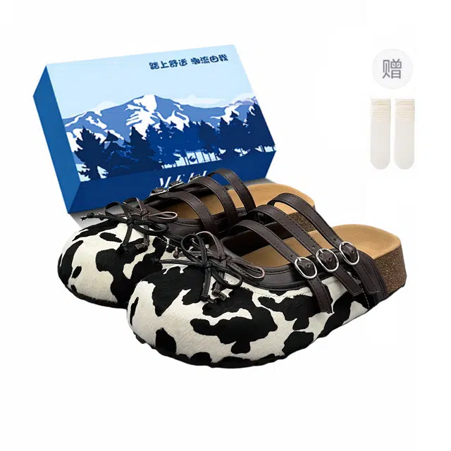 小鹿米利 高级感厚底百搭 防滑包头拖鞋 女