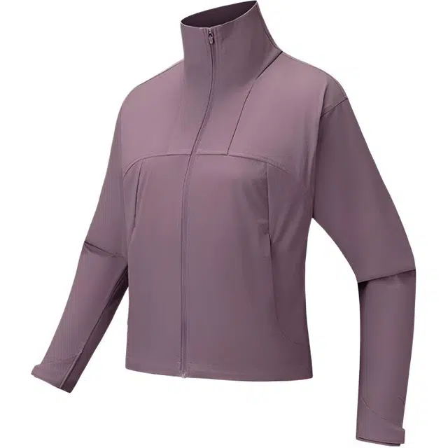 超级安踏 运动休闲简约立领拉链纯色舒适百搭夹克外套 女款