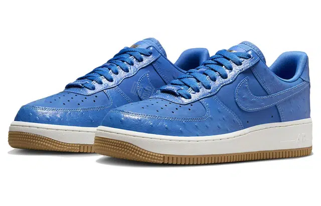 Nike Air Force 1 Blue Ostrich