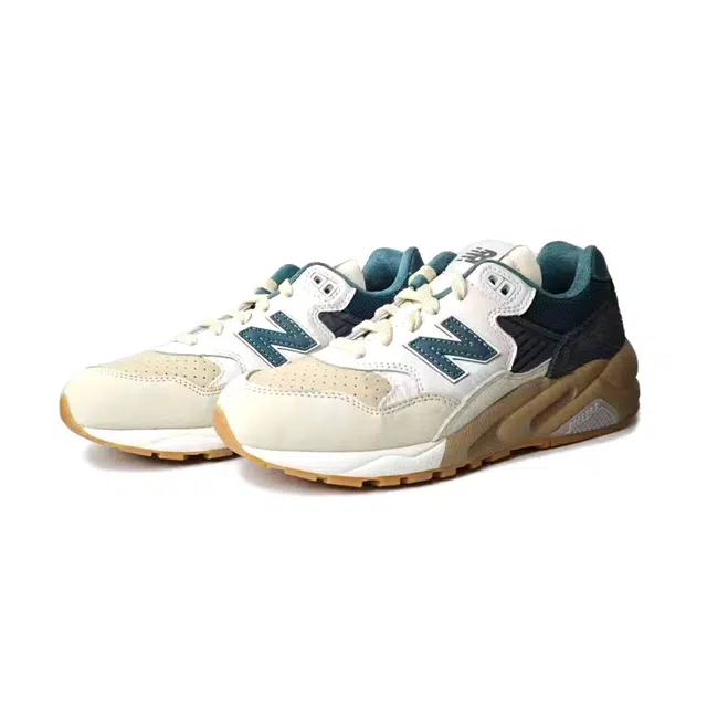 New Balance 580 Beige/White/Dark Grey/Green
