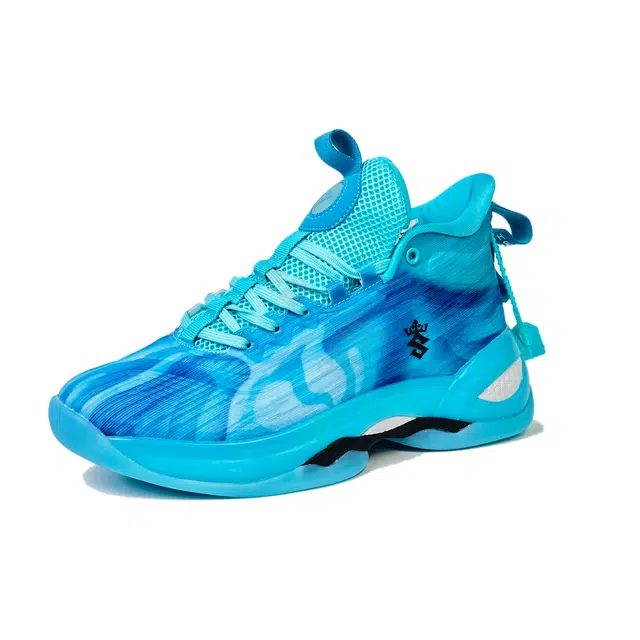 八哥 舒适百搭 防滑透气支撑 中帮 篮球鞋 男女同款 蓝色