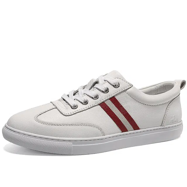 袋鼠头 牛皮革 休闲百搭运动 耐磨 低帮 板鞋 男女同款