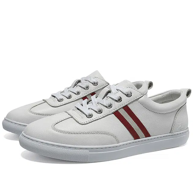 袋鼠头 牛皮革 休闲百搭运动 耐磨 低帮 板鞋 男女同款