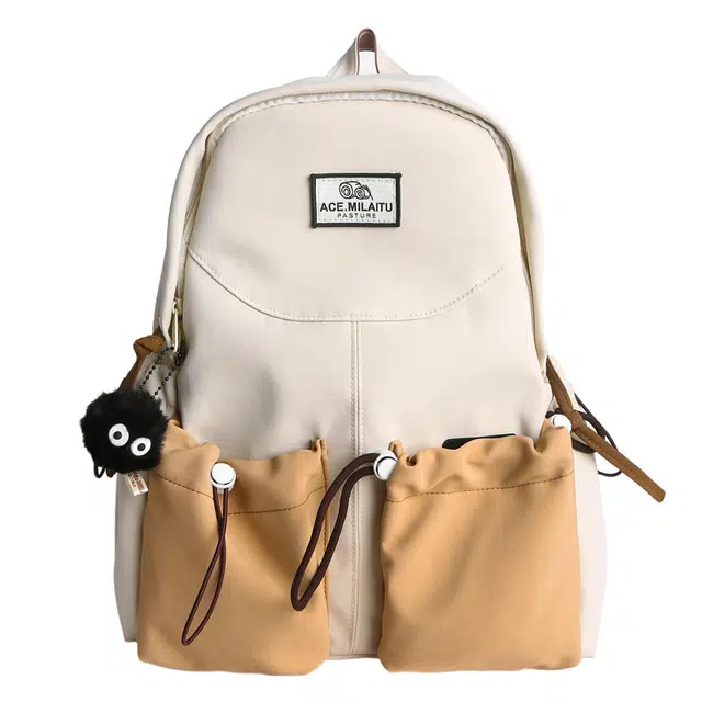 笛贝嘉 日系撞色百搭轻便 尼龙 书包背包双肩包 女款 多色