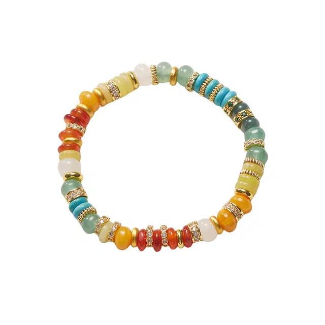 子婳 新中式复古 原创个性设计 轻奢多巴胺 诸事顺逐 平安喜乐 多色水晶 手串 女款