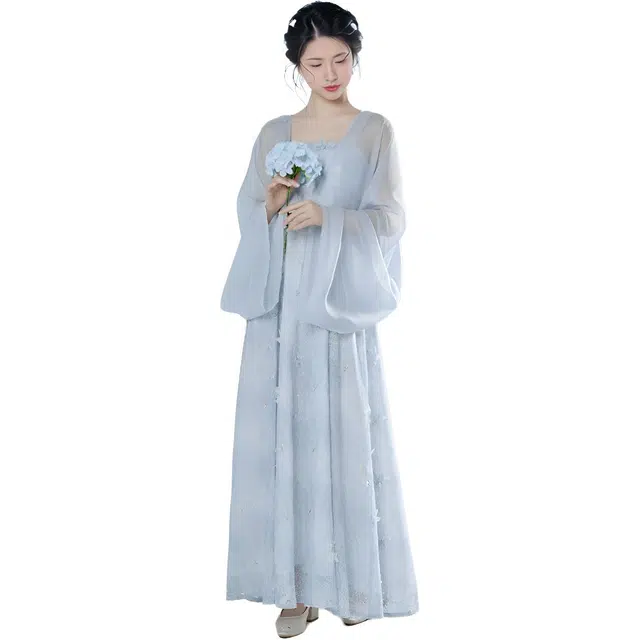 织造司 芭蕾舞曲改良汉元素防嗮开衫齐胸飘逸古典优雅轻盈六破裙汉服 女款