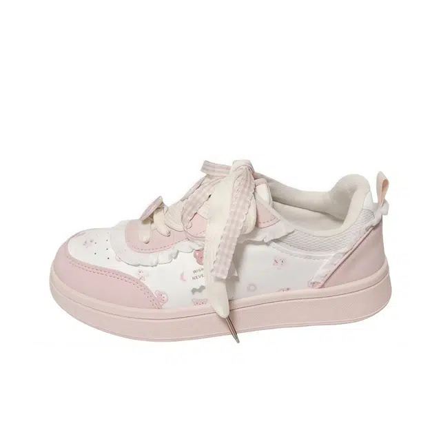 乐乐鱼 可爱小熊韩系少女百搭 包裹性 低帮 板鞋 女