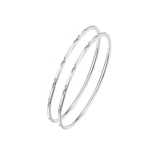 希遇 花纹素圈 新中式国潮轻奢小众设计日常百搭 气质优雅 合金 手镯 男女同款情侣款