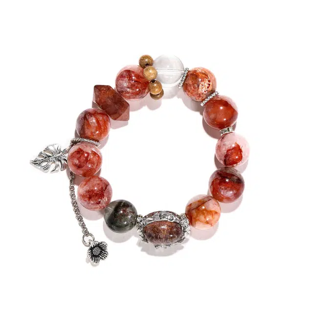 迈奇的礼物 爆款幽灵魔盒 招财暴富 转运 守护 上岸新中式国潮文艺清新甜美复古小众高级气质优雅百搭高颜值 红胶花 手串 男女同款情侣款