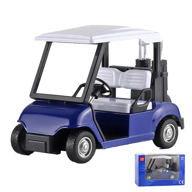 格薇拉 高尔夫球车合金摆件回力功能 成品模型