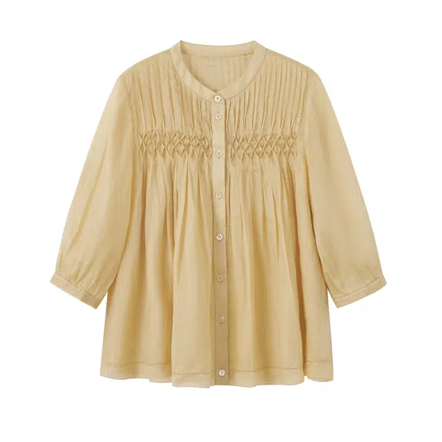 柳絮自制 舒适时尚百搭休闲小众设七分袖衬衫 女款