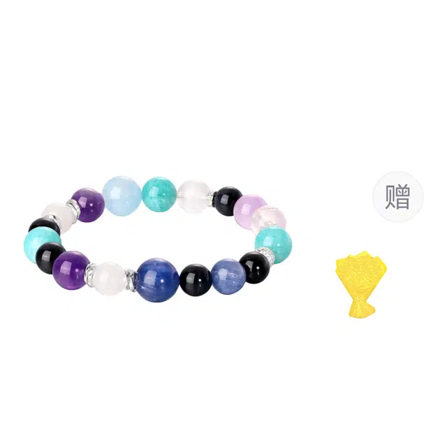 【凉意随身相伴】 金六福吉祥 夏日清凉 新中式国潮风精致简约小众高级感设计 日常通勤百搭#好运天然 紫水晶 手串 男女同款情侣款