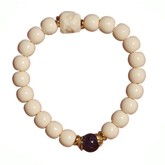 絮物 国潮新中式哦【灵珠醒狮】款轻奢高级感念珠文玩招财进宝财源广进如意佛珠盘玩#好运 象牙果 手串 男女同款情侣款