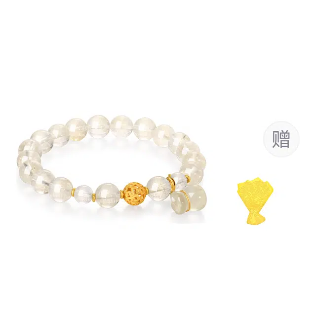 【戴它笑口常开】 金六福吉祥 事业运财运爆棚精致大气转运珠上岸水逆退散小众精致新中式 #好运天然 黄水晶 手串 男女同款情侣款