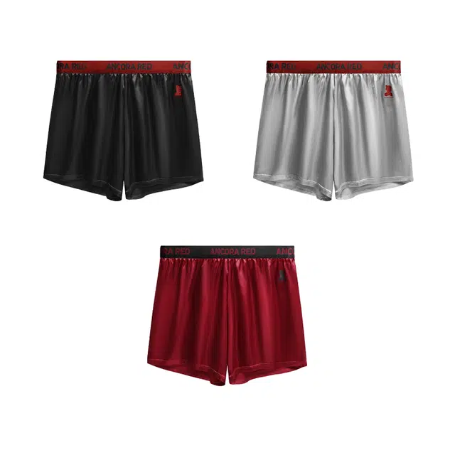 对你的私语 阿罗裤宽松型内裤透气休闲居家速干平角短裤 男款 组合装