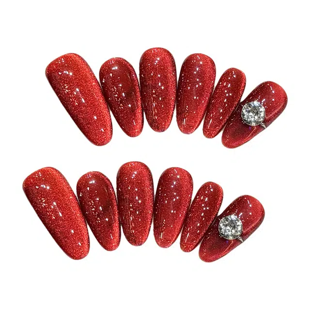 凡泽 猫眼  穿戴甲 中梯红色纯色 爆闪