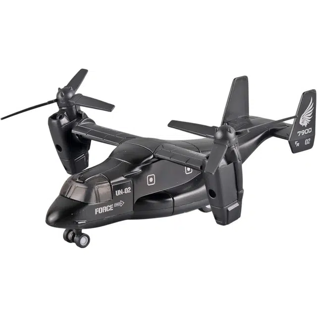 格薇拉 运输机回力声光飞机 成品模型