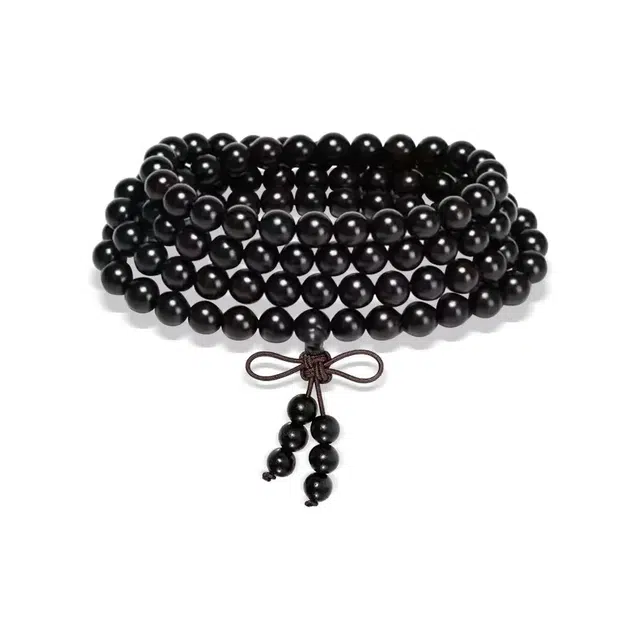 琢玉居 新中式复古 文玩佛珠 盘串 #好运 考研上岸 黑檀 手串 男女同款情侣款