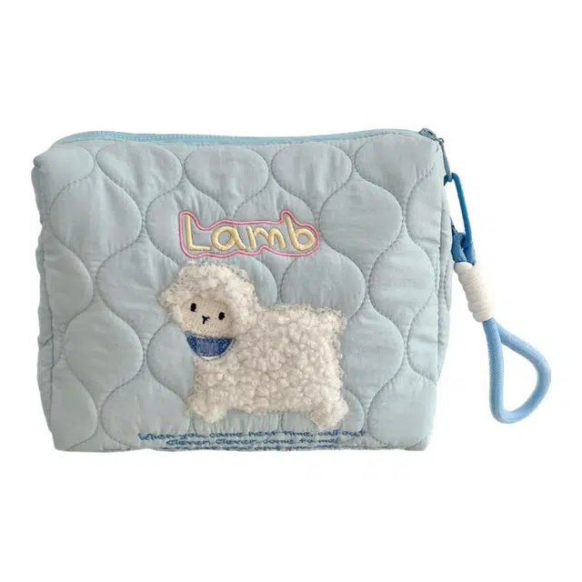 班哲尼 可爱刺绣化妆包旅行洗漱收纳包大容量手提便携分区化妆品整理袋