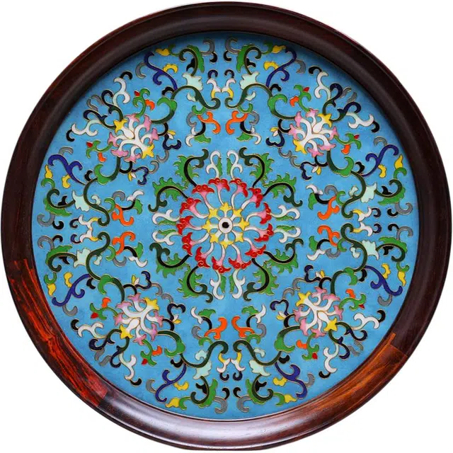 得笙陌 绮蓝繁花榫卯结构新中式高级收藏品居收纳 红酸枝 摆件 男女同款情侣款