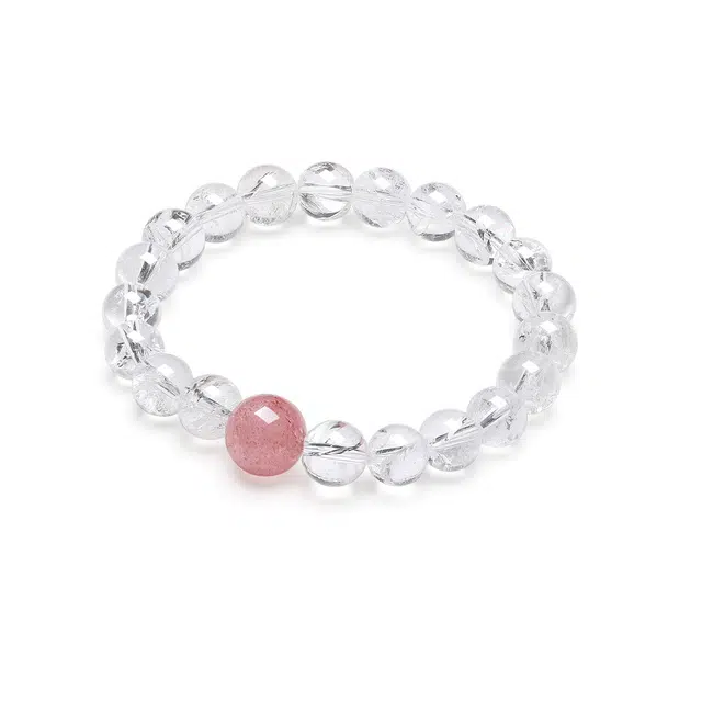 六桂福珠宝 白月光系 治愈心灵小清新学业顺利上岸转运设计感小众精致百搭时尚#好运天然 白水晶 手串 男女同款情侣款