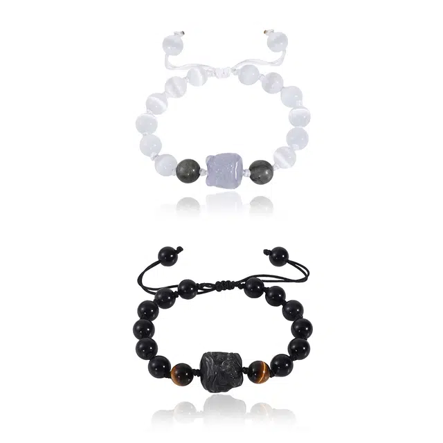 【八方来财 I 诸事顺遂】 永恒旋律 新中式国风吞金兽醒狮小众设计高级感转运珠 浪漫精致气质轻奢日常百搭好运 黑曜石 手串 男女同款情侣款