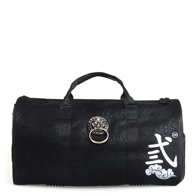 Chusan Lion Head Embroidered Gym Bag