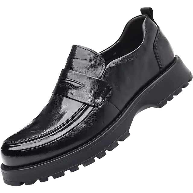 健休 头层牛皮 简约舒适休闲百搭潮流 正装皮鞋 男款