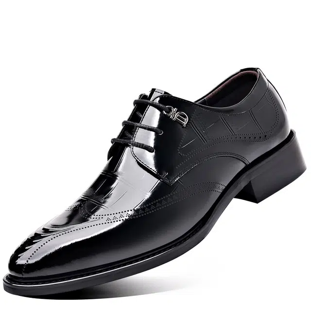 健休 休闲 正装皮鞋 男款 黑色