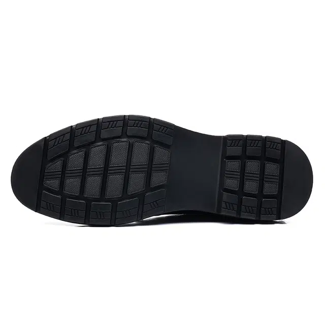 健休 二层牛皮 休闲简约 正装皮鞋 男款 黑色