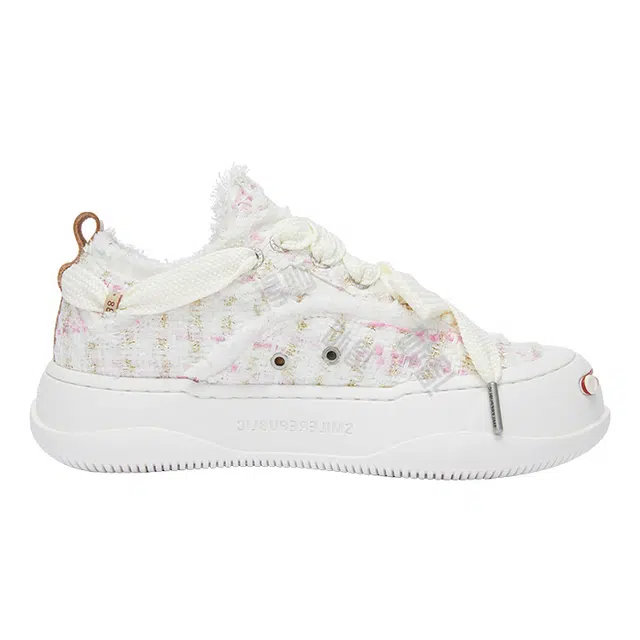 SMILEREPUBLIC PINK WHITE TWEED